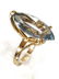 CUSTOM 18K GOLD RING 6.14 CARAT BLUE SPINEL - 2