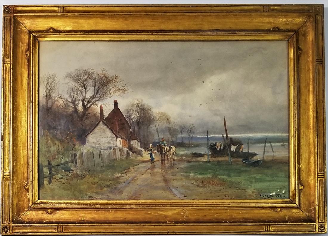 HENRY CHARLES FOX ENGLIGH WATERCOLOR GILDED FRAME (1 of 8)