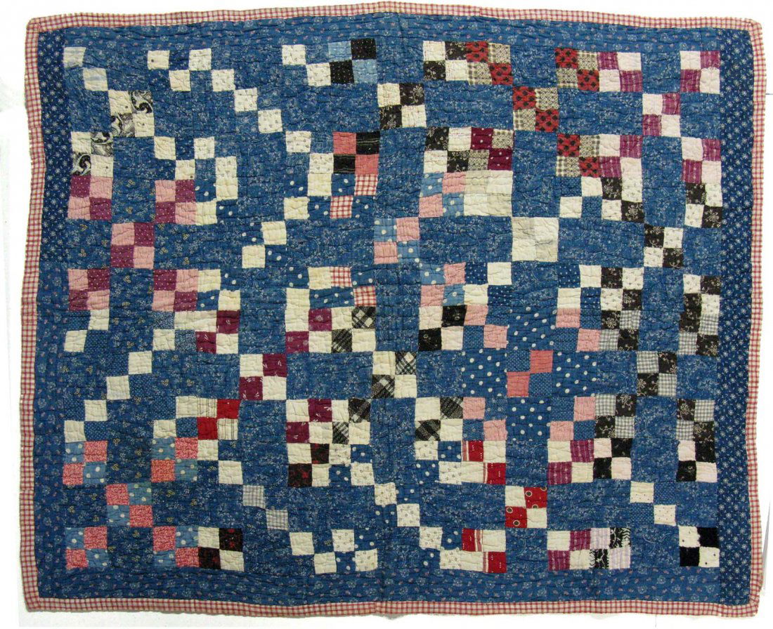 Four Patch Hand Sewn Baby Crib Quilt Blanket Jul 15, 2013 RareEra