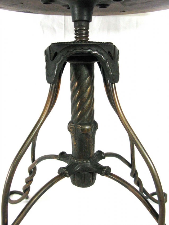 Antique American Tonk Chicago Ice Cream Chair & Stool Lot 186