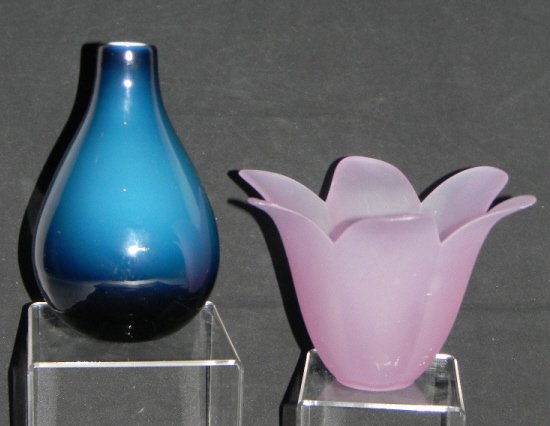 Studio Nova Glass Frosted Flower Vase Feb 23 2014 Rare Era