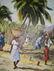 LOUVERTURE POISSON OIL ON CANVAS PAYSAGE 1960