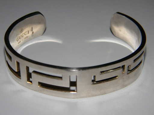 Gucci Italy Sterling Silver 925 Cuff Bracelet