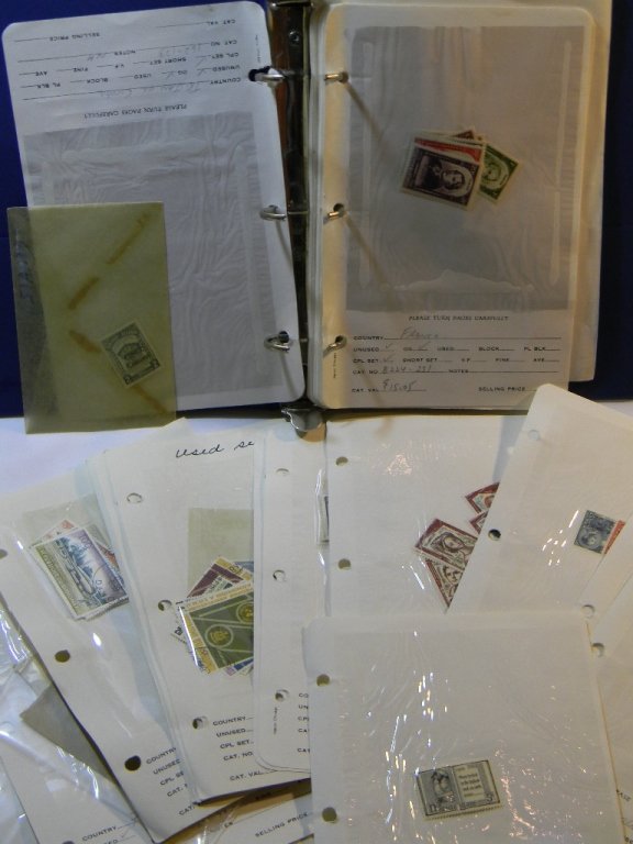 COLLECTION OF WORLD STAMPS UNUSED & CANCELLED: Some unused and some cancelled; 1928 Republic de Cuba, Norfolk Islands 1961 Christmas Glory to God; Several from Angola, France, Ethiopia, Turks and Caicos, Baustoland, Kenya, Uganda, Tanganyika, New 