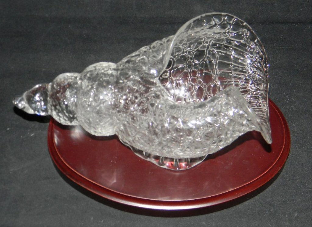 LOETZ CHINE CONCH SHELL ART GLASS: LOETZ CHINE CONCH SHELL ART GLASS: 3 1/2" H x 7" L.