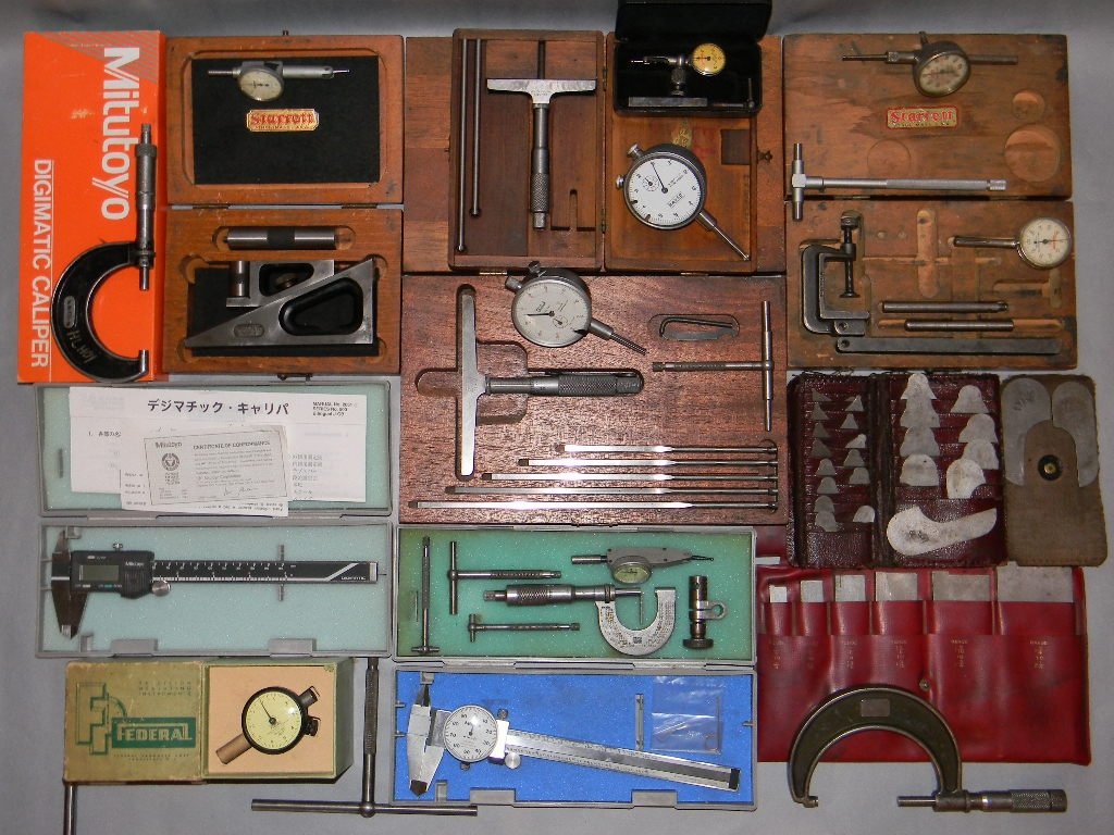 VINTAGE MACHINIST TOOLS STARRETT, LUFKIN, FEDERAL