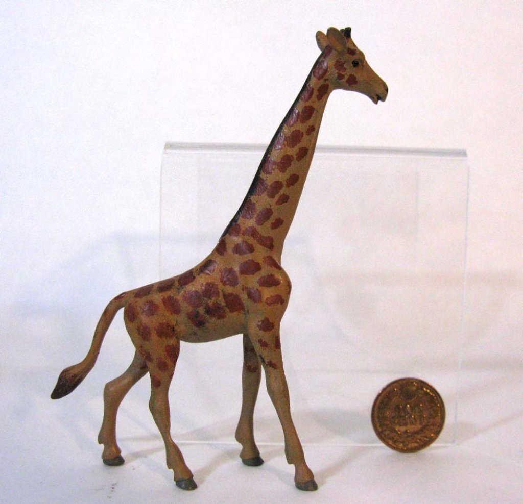 AUSTRIAN COLD PAINTED BRONZE GIRAFFE: An Austrian cold painted bronze figure of a standing giraffe, Well modeled and with original paint, 4"h x 3.5"l. PROVENANCE: 2nd generation collection from a noted television writer and his father.