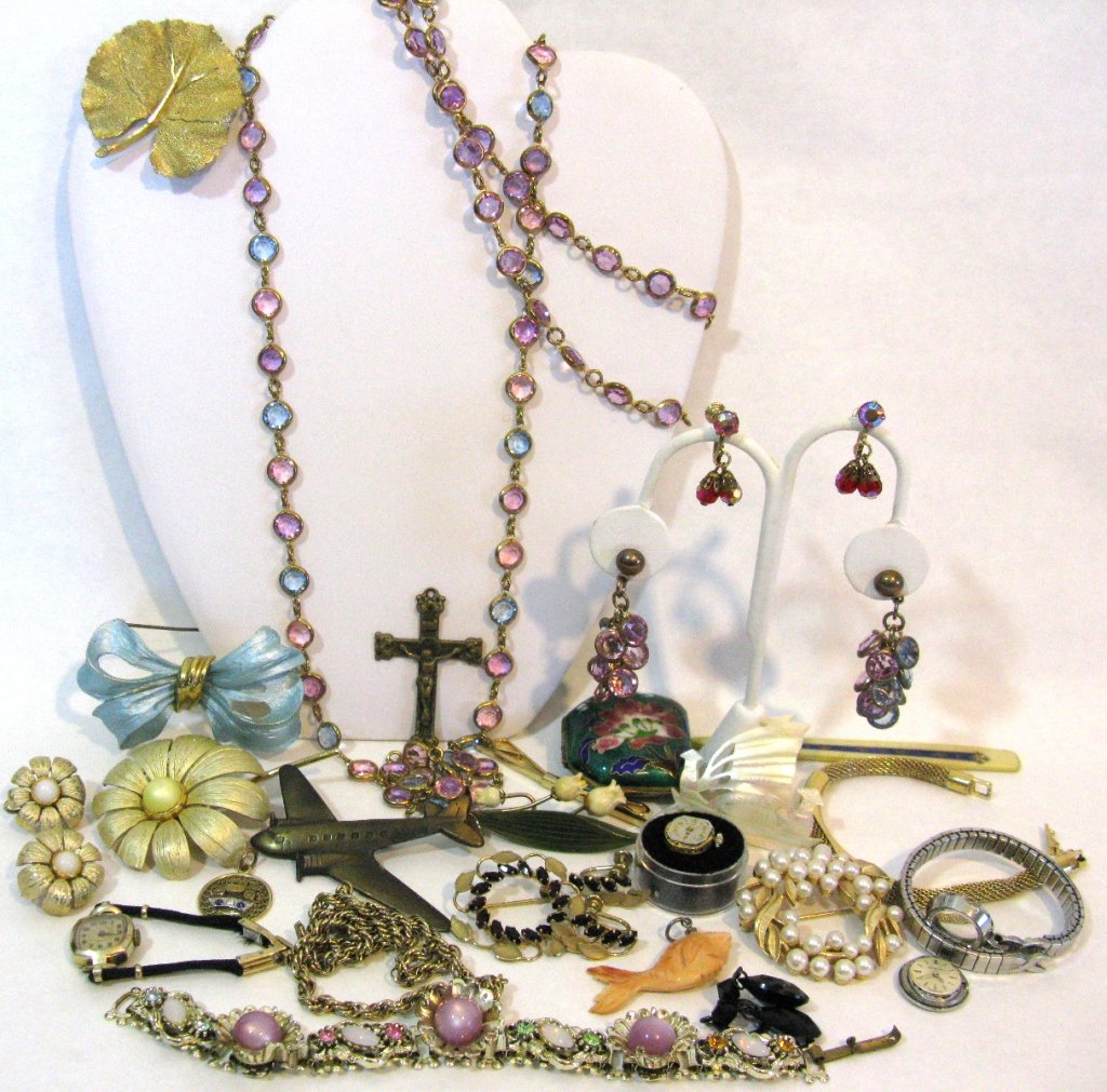 JEWELRY: Signed Costume, Gold F, Watches, Disney (1 of 10)