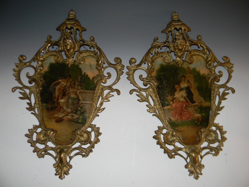 GERMAN ROCOCO REVIVAL PLAQUES IN ORMOLU MOUNTS (1 of 9)