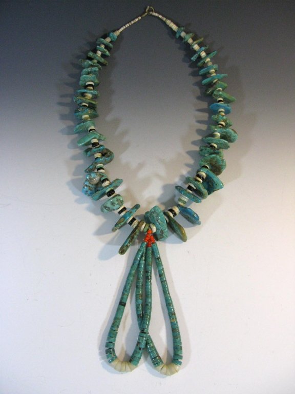 PUEBLO NECKLACE & JACLAS WITH GRADUATED TURQUOISE (1 of 5)