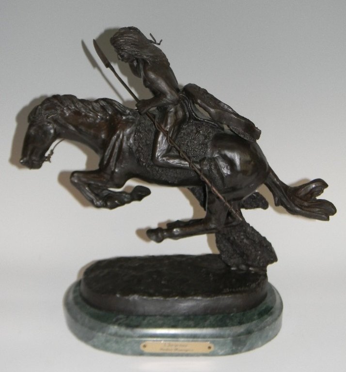 AFTER FREDERIC REMINGTON BRONZE CHEYENNE 14"h (1 of 7)