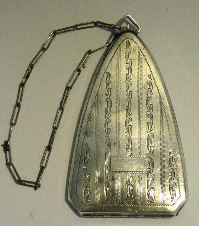 ART DECO STERLING PURSE WITH INTEGRATED COMPACT (1 of 10)