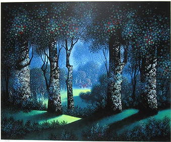 JOHN RATTENBURY SIGNED SERIGRAPH HEART OF FOREST (1 of 5)