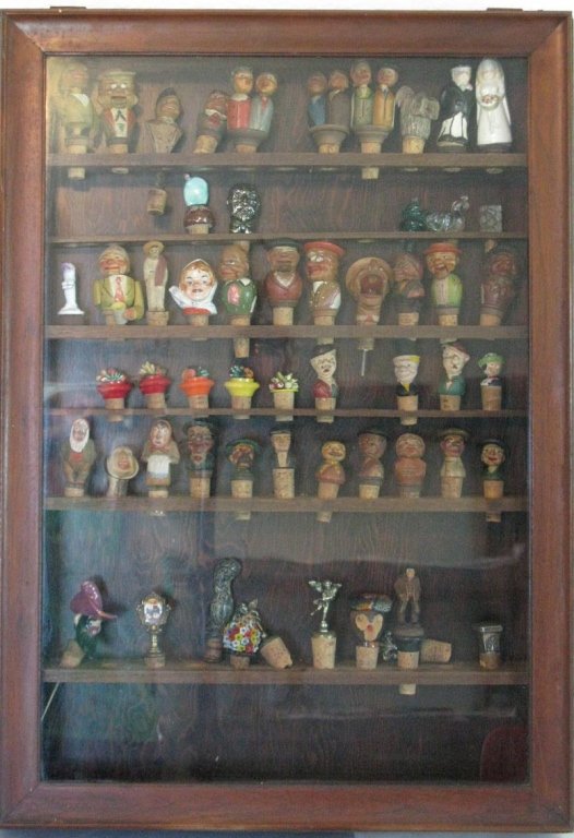 VINTAGE CUSTOM WOOD STOPPER DISPLAY CABINET (1 of 6)