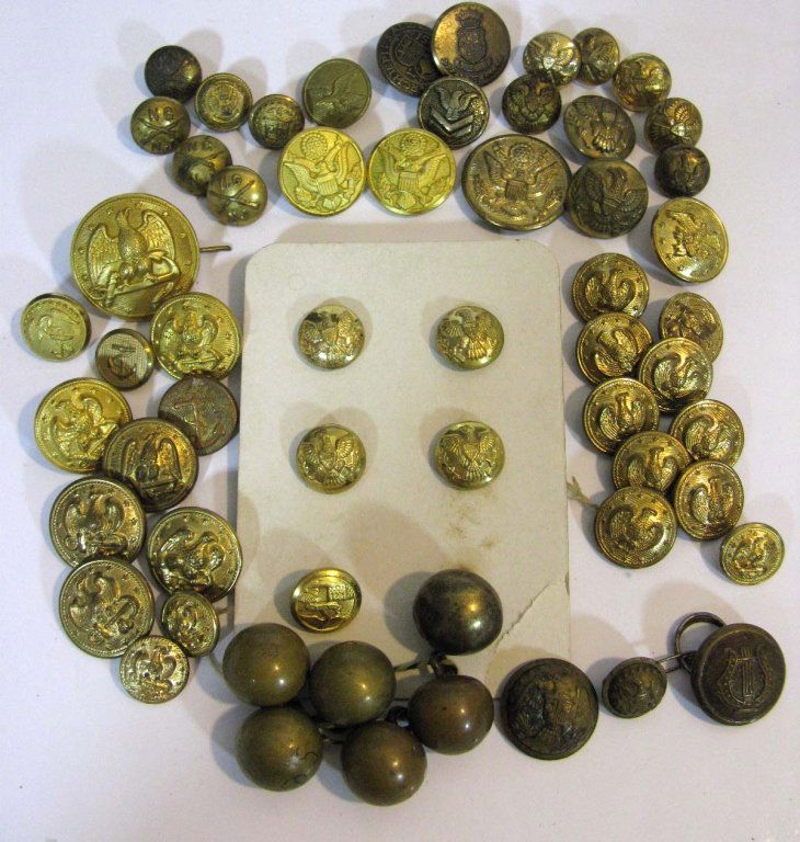ANTIQUE MILITARY BUTTONS 19TH & 20TH CENTURY (1 of 6)