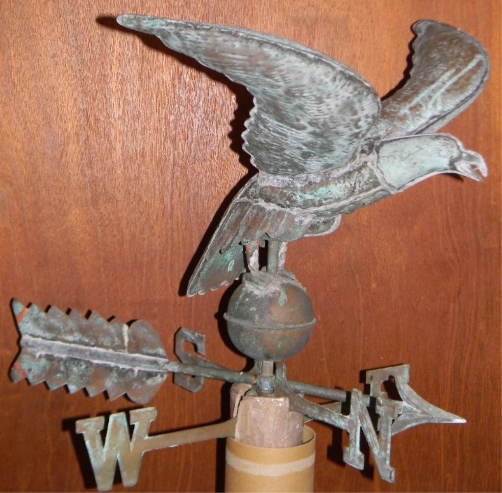 COPPER FLYING EAGLE WEATHER VANE (1 of 10)