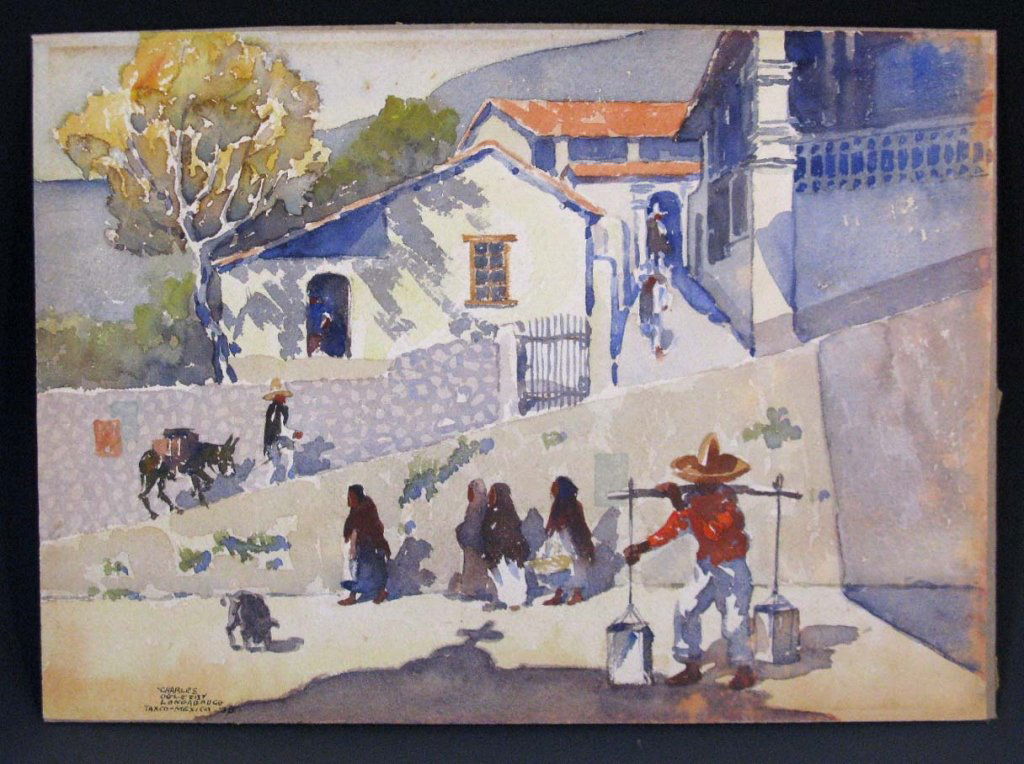 CHARLES OGLESBY LONGABAUGH TAXCO WATERCOLOR 1938 (1 of 4)