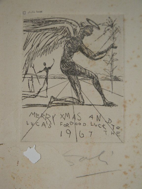 SALVADOR DALI SIGNED SIDNEY LUCAS ETCHING 1967 (1 of 5)