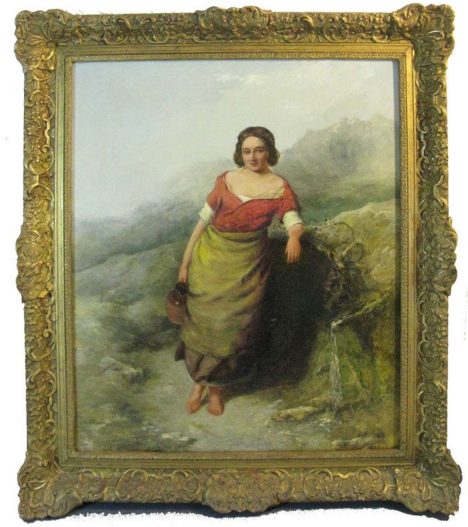 PAUL FALCONER POOLE OIL ON CANVAS AT THE WELL (1 of 10)