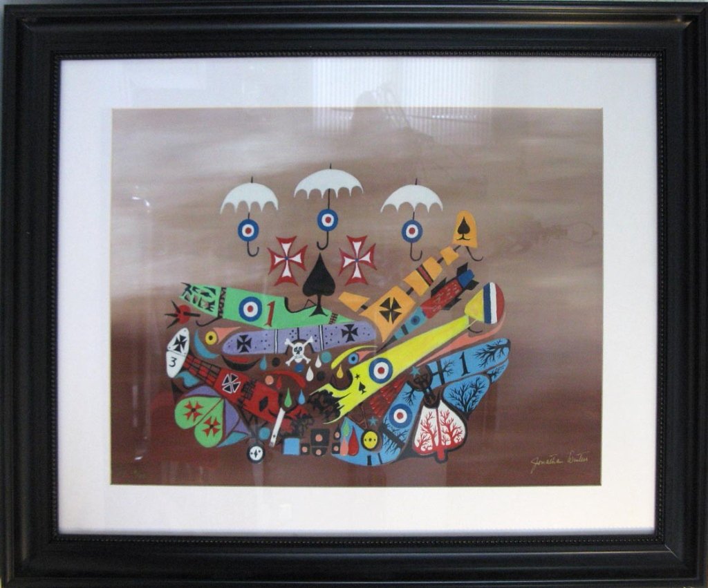 JONATHAN WINTERS SIGNED AP SILKSCREEN PLANES (1 of 5)