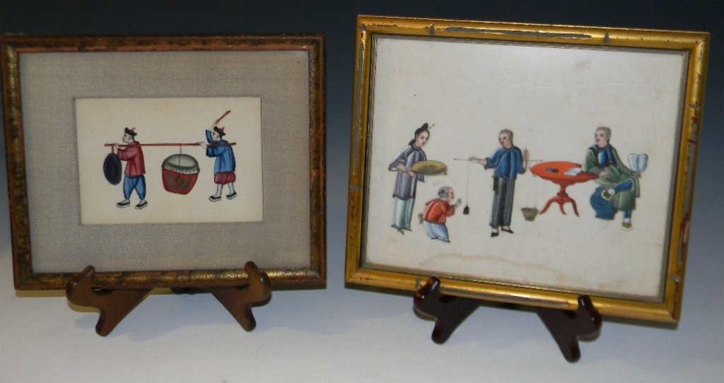 2 CHINESE PITH PAPER OCCUPATIONAL PAINTINGS (1 of 8)