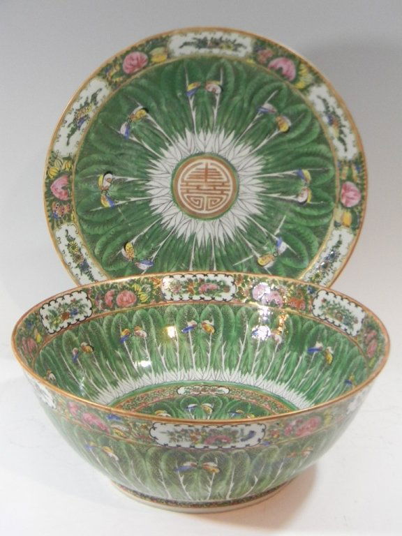 GIANT CHINESE CABBAGE LEAF PUNCH BOWL UNDERPLATE (1 of 10)