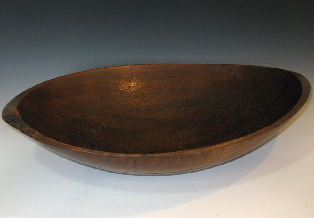 ANTIQUE LARGE WOOD DOUGH BOWL 18TH - 19TH C (1 of 10)