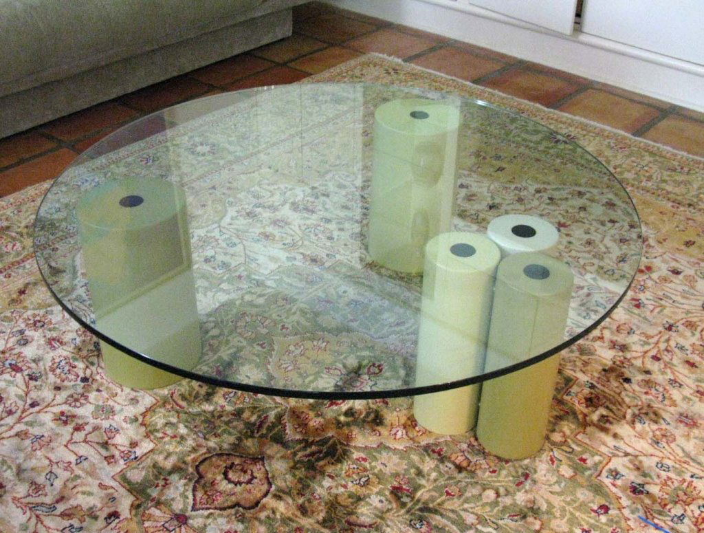 ITALIAN SAPORITI GLASS TOPPED LOW COFFEE TABLE (1 of 4)