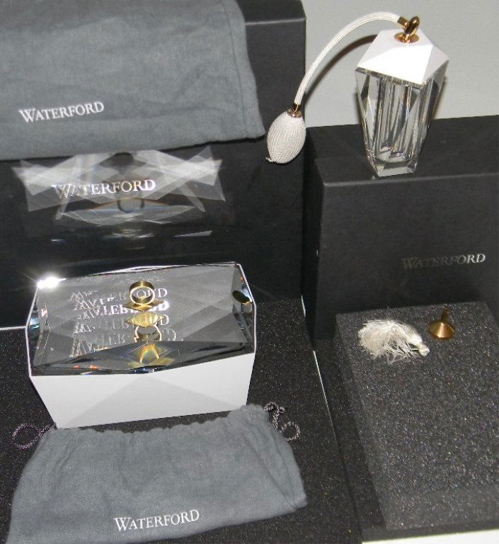 WATERFORD CRYSTAL GLACIA JEWELRY BOX & PERFUME (1 of 9)