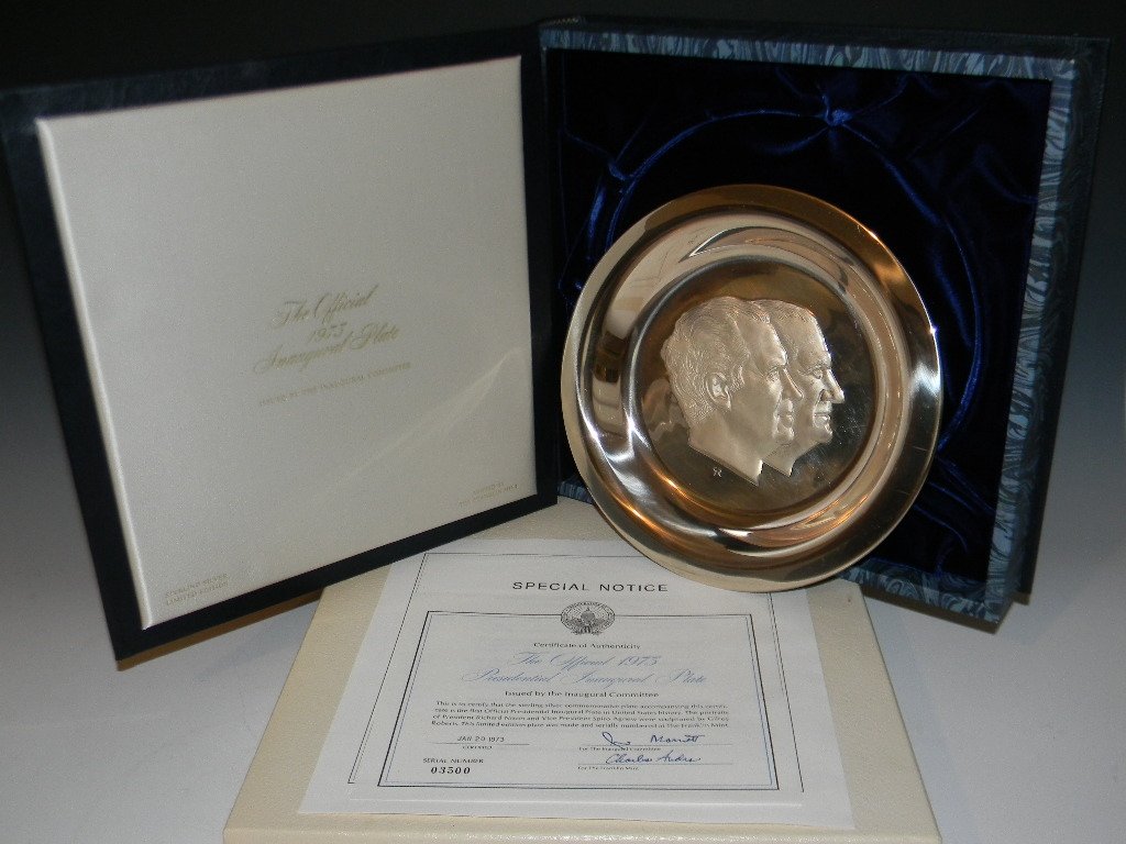 1973 STERLING PRESIDENTIAL INAUGURAL PLATE (1 of 9)