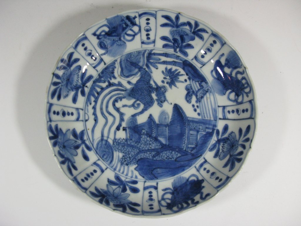 CHINESE KANGXI KRAAK CERAMIC BLUE & WHITE BOWL I (1 of 5)