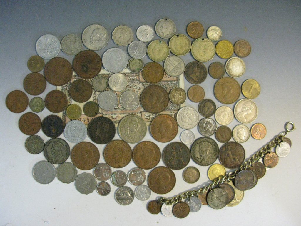 WORLD COINS SOME SILVER: ITALY, GREAT BRITAIN (1 of 9)