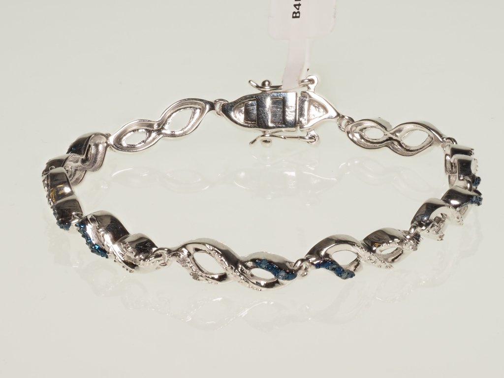 STERLING SILVER & DIAMOND INFINITY BRACELET (1 of 3)