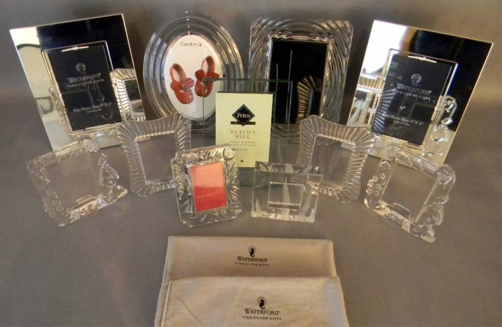LARGE LOT OF MOSTLY WATERFORD CRYSTAL FRAMES (1 of 6)