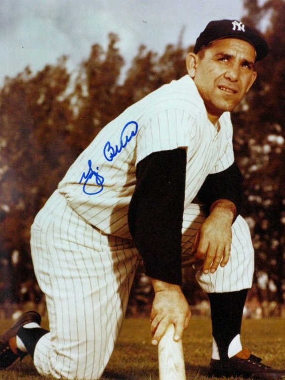 YOGI BERRA HAND AUTOGRAPHED PHOTOGRAPH (1 of 3)