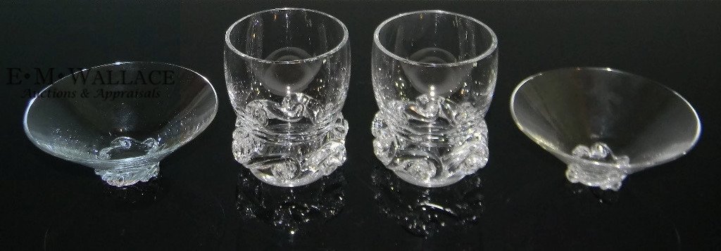 BACCARAT CRYSTAL ASH BOWLS & CIGARETTE CUPS (1 of 7)