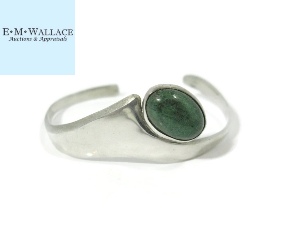 LOS BALLESTEROS STERLING CUFF & GEM STONE BRACELET (1 of 4)