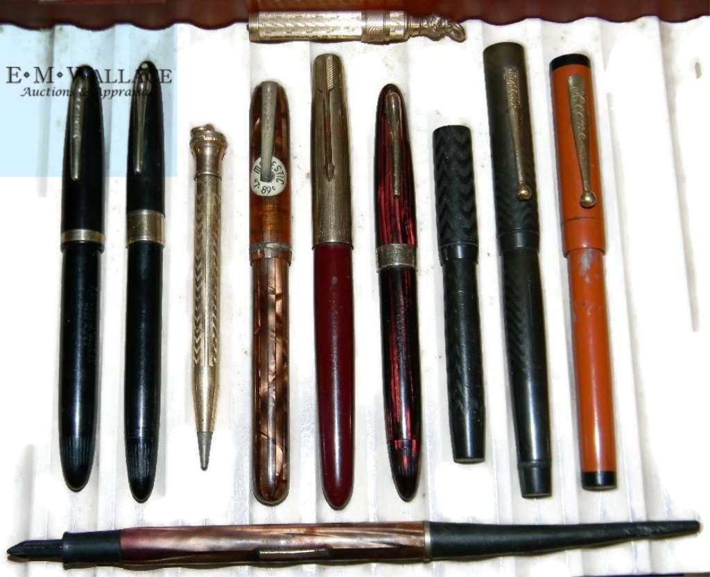 10 @ FOUNTAIN PENS & GOLD FILLED W/ 14K GOLD NIBS. (1 of 10)
