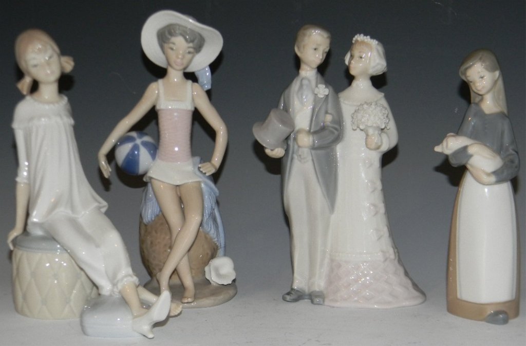 4 @ LLADRO PORCELAIN FIGURATIVE FIGURINES (1 of 6)