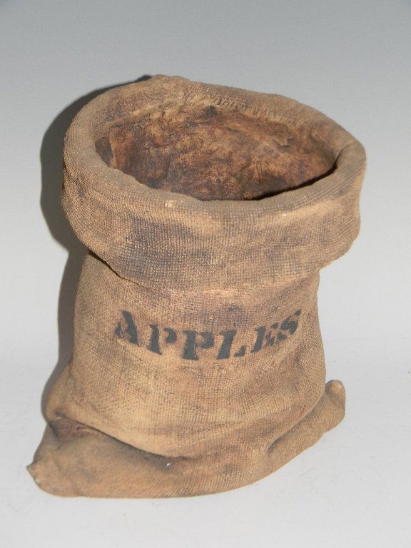 SIGNED CERAMIC "APPLE SACK" SCULPTURE (1 of 7)
