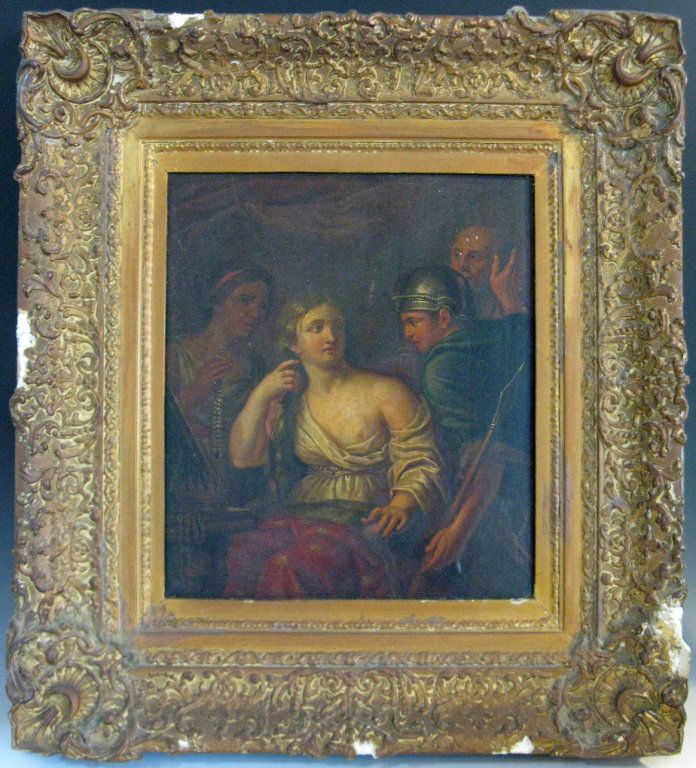 C. 1760 QUEEN SEMIRAMIS NEWS OF BABYLON OIL ON WOOD (1 of 10)