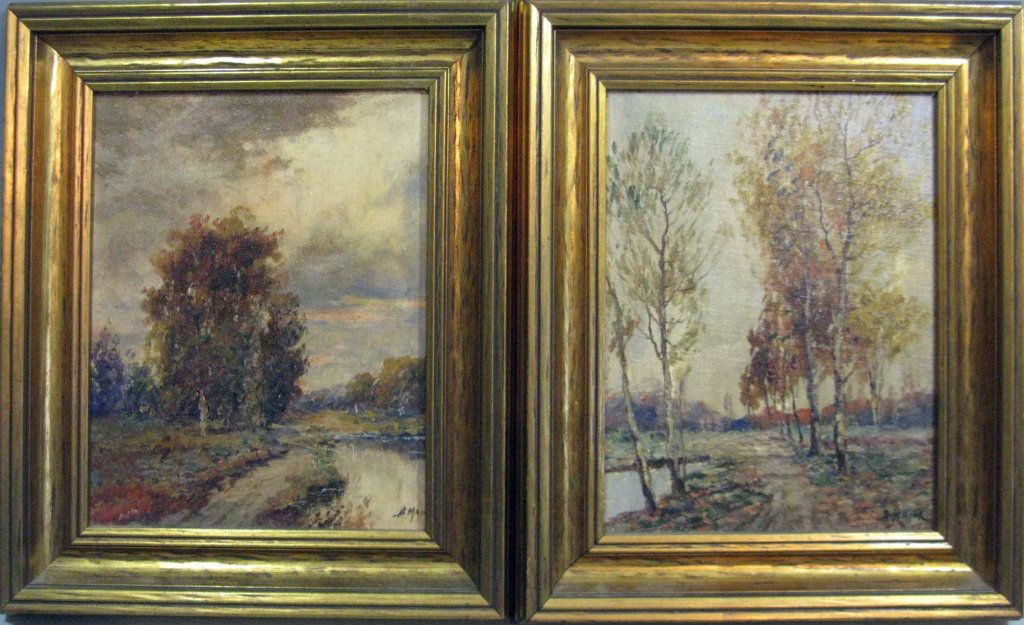 2 @ BORIS MAJOR OIL ON CANVAS LANDSCAPE PAINTINGS (1 of 6)