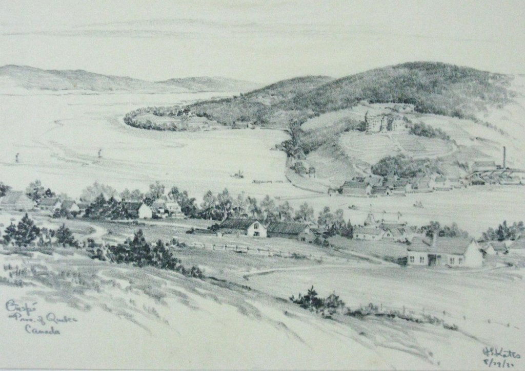 HERBERT KATES 1930 DRAWING GASPE QUEBEC CANADA (1 of 7)