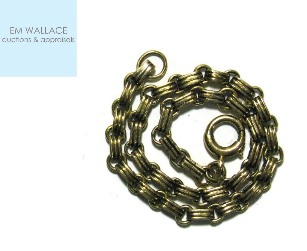 14K GOLD ANTIQUE LINK BRACELET (1 of 2)