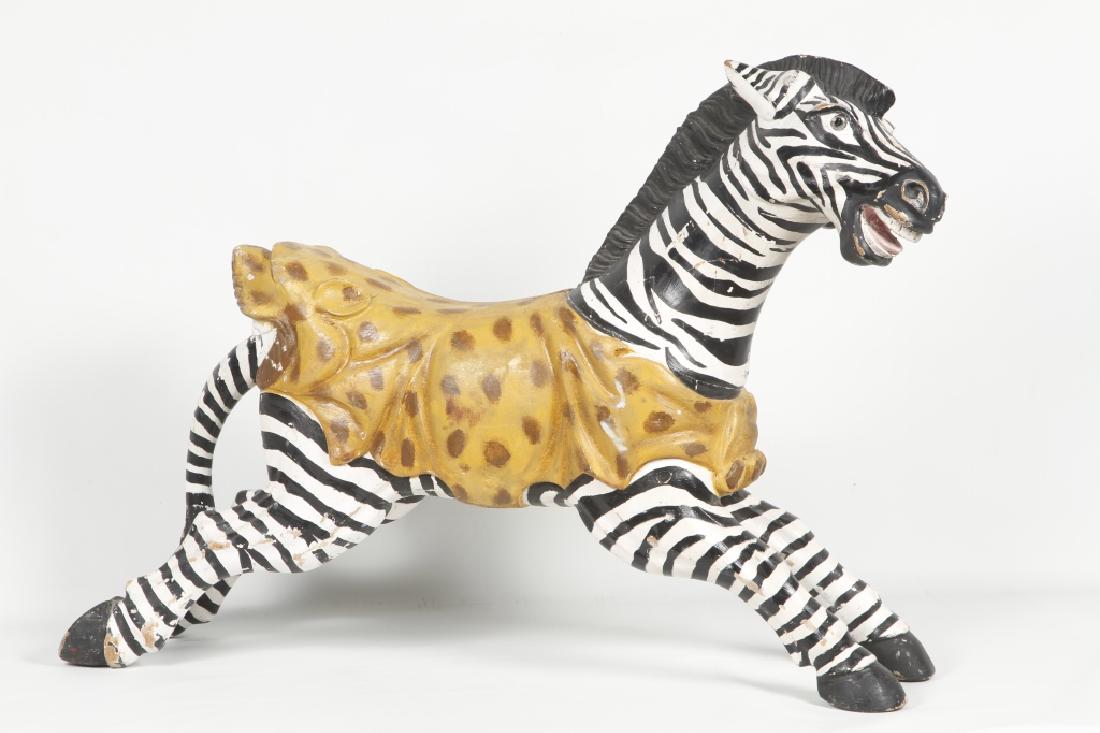 Vintage Carved & Painted Zebra Carousel Figure (1 of 1)