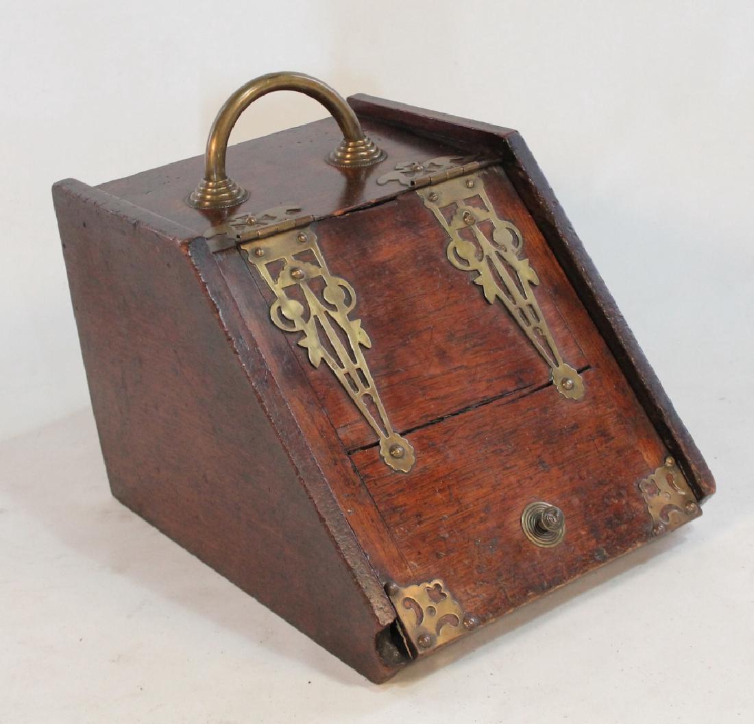 Antique English Oak Coalhod (1 of 2)