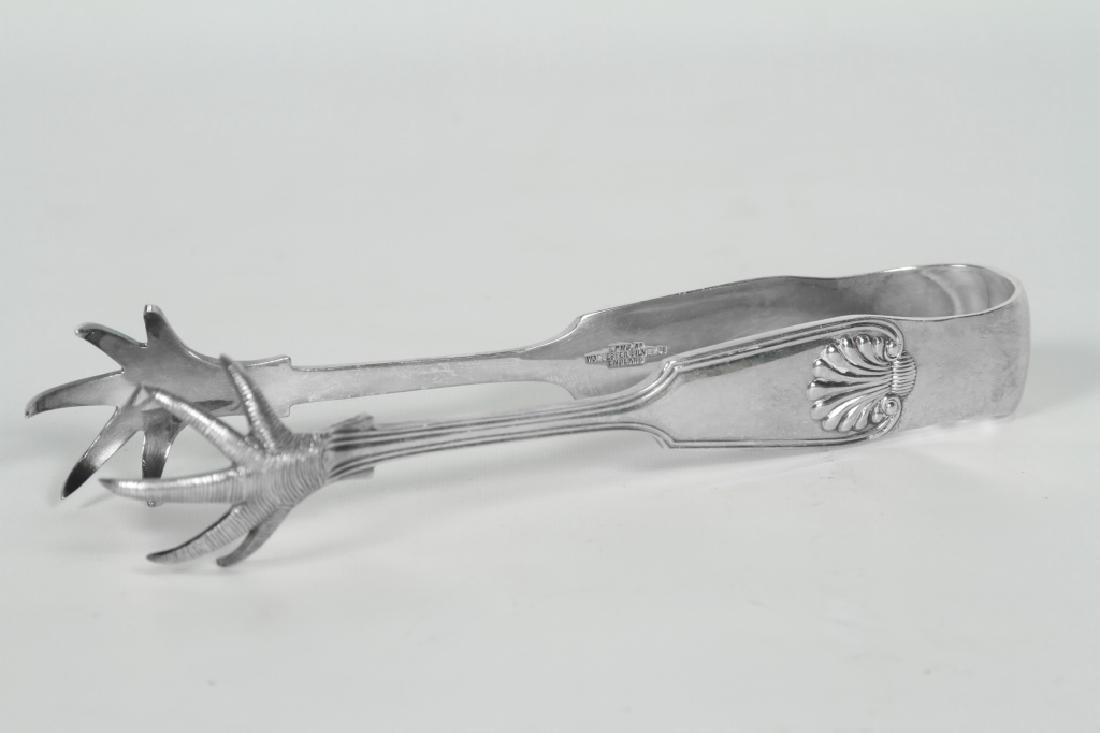 Good Edwardian Silver Plate Figural Serving Tongs (1 of 2)