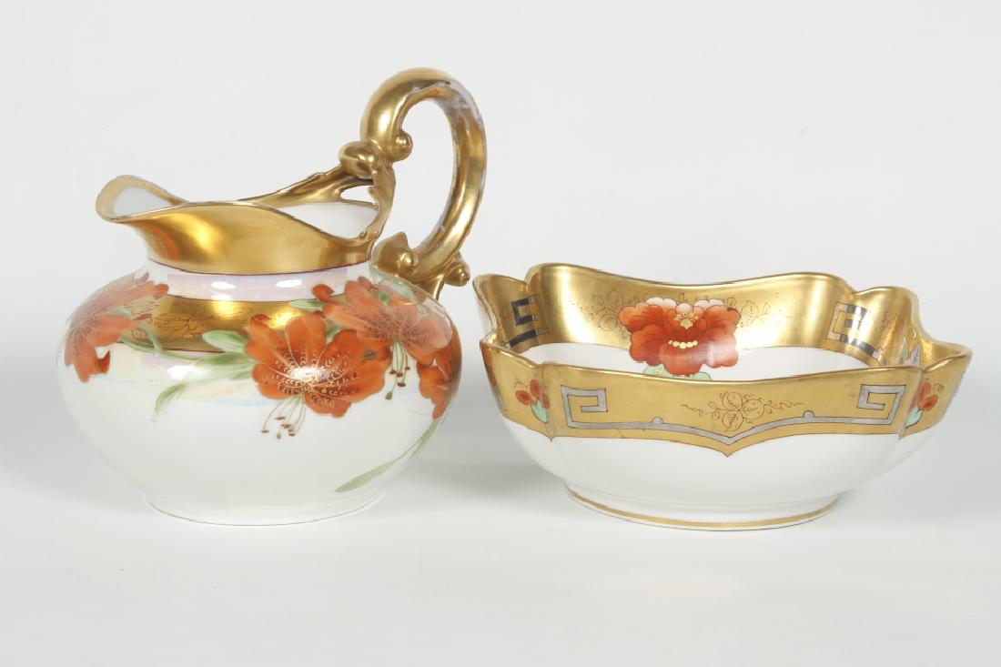 W. A. Pickard Art Nouveau Porcelain Pitcher & Basi (1 of 2)