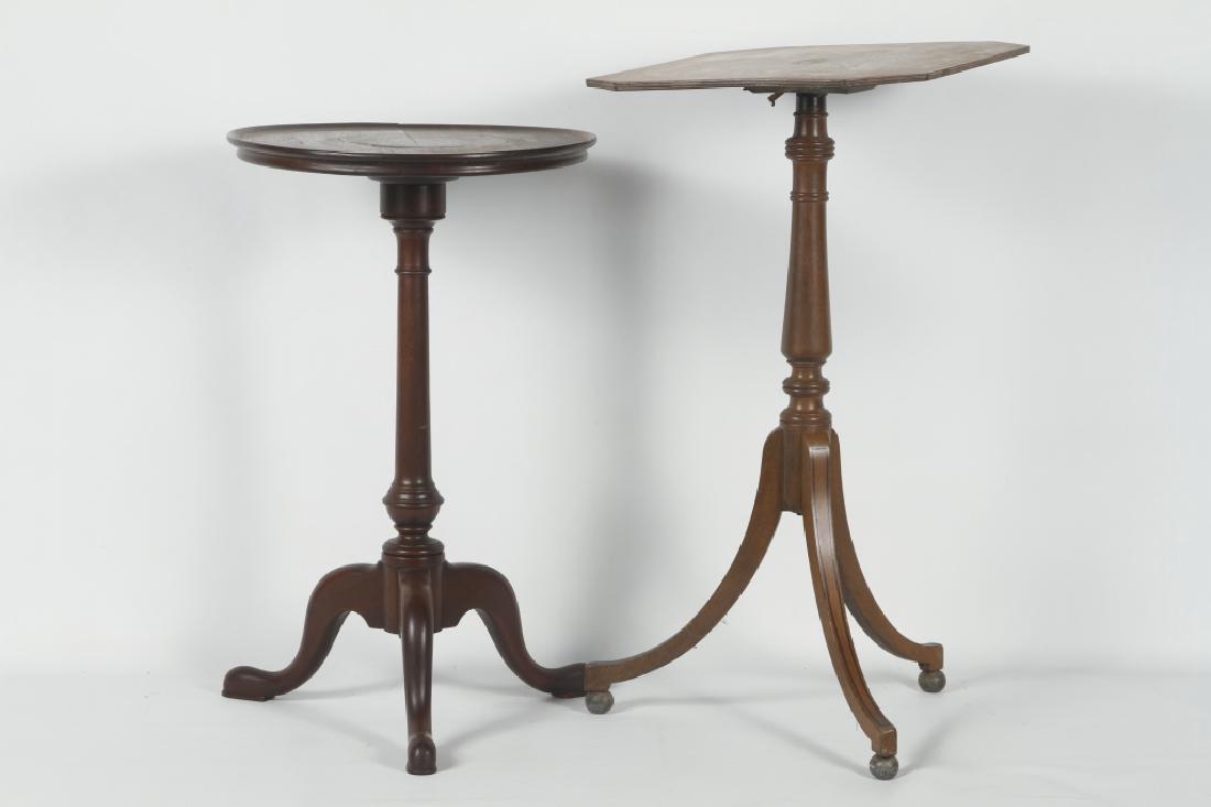 Two Mahogany Candle Stands (1 of 1)