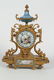Antique French Gilt Bronze & Porcelain MantleClock